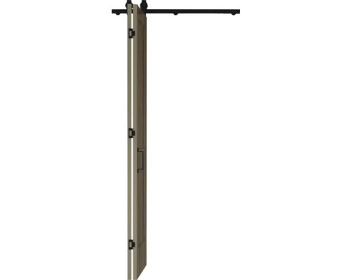 Dřevěné posuvné dveře s kováním a pojezdovou lištou