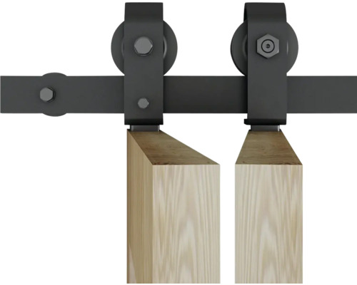 Kování posuvných dveří se dvěma válečky a dřevěnými dveřmi