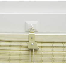 Detail bambusové žaluzie s upevněním a stahovací šňůrou