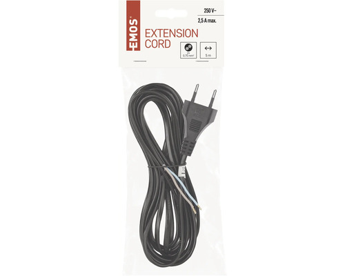 Prodlužovací kabel se zástrčkou, 5 metrů