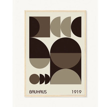 Rámovaný plakát Bauhaus s geometrickým designem, 1919