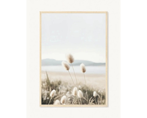 Dekorativní obraz s rostlinným motivem v dřevěném rámu