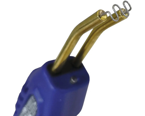 Horkovzdušná řezačka s řezacím drátem a modrou rukojetí