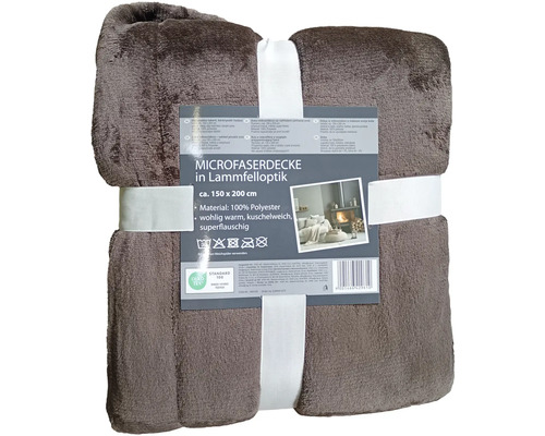 Mikrovláknová deka vzhledu jehněčí vlny, cca 150 x 200 cm, materiál: 100 procent polyester