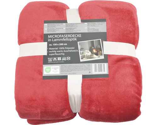 Mikrovláknová deka ve vzhledu ovčí kůže, cca 150 x 200 cm, materiál: 100 procent polyester
