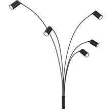 Černá stojací lampa s pěti rameny