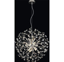 Závěsná lampa s křišťálovou dekorací do interiéru
