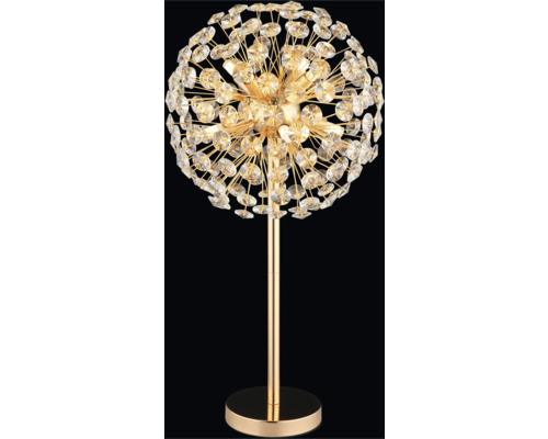 Stojací lampa s křišťálovými ozdobami