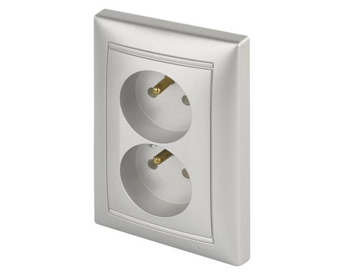 Dvojitá zásuvka pro montáž na stěnu