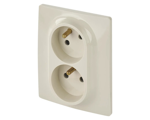 Dvojitá zásuvka pro montáž na stěnu