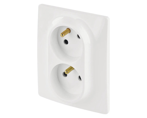 Dvojitá zásuvka pro montáž na stěnu