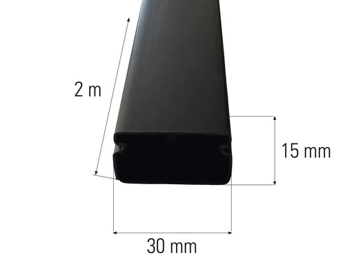 Dva metry dlouhá plotovka o rozměrech 30 krát 15 milimetrů.