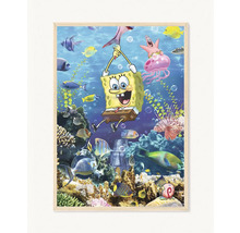 Zarámovaný obraz Spongebob v podmořském světě s rybami a korály