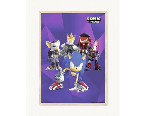 Zarámovaný plakát Sonic Prime s postavami