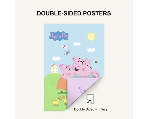 Oboustranný plakát s motivy Peppa Pig