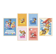 Sada šesti zarámovaných obrázků Tlapkové patroly