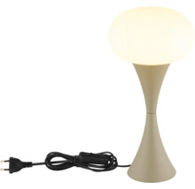 Stolní lampa s kulovitým stínidlem a kuželovou základnou