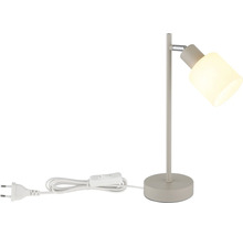 Stolní lampa s kulatou základnou a otočnou hlavou