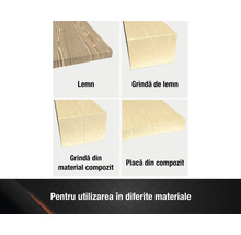 Ilustrace různých dřevěných materiálů