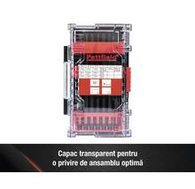 Sada bitů Pattfield v průhledném úložném boxu