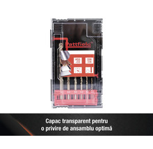 Sada vrtáků v transparentním pouzdře