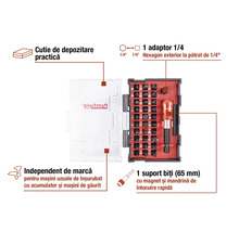 Sada bitů s úložným boxem, adaptérem a držákem bitů
