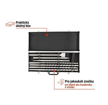 Sada sekáčů pro vrtací kladivo v úložném kufříku