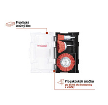 Sada drátěných kartáčů Pattfield v úložném boxu