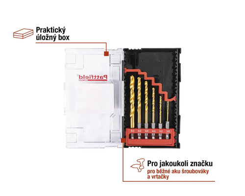 Sada vrtáků s úložným boxem