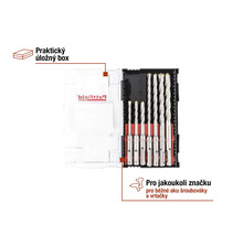 Sada vrtáků v úložném boxu