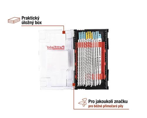 Sada pilových listů pro přímočaré pily s úložným boxem