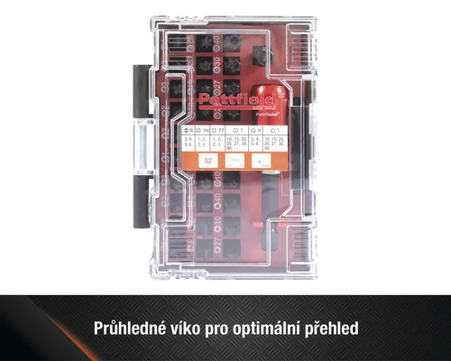 Sada bitů Pattfield s průhledným víkem