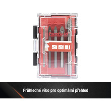 Sada vrtáků na sklo Pattfield v průhledné úložné krabici