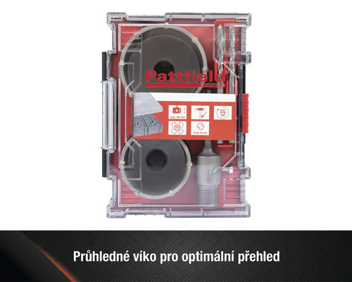 Sada děrovek Pattfield v kufříku