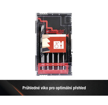 Sada vrtáků Patfield Edge Tools v průhledném úložném boxu
