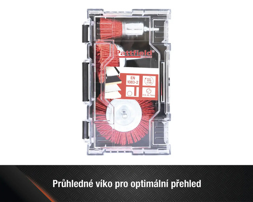 Sada drátěných kartáčů Pattfield v průhledném pouzdře