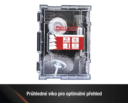 Sada drátěných kartáčů Pattfield v průhledném úložném boxu