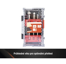 Sada vrtáků v průhledném úložném boxu