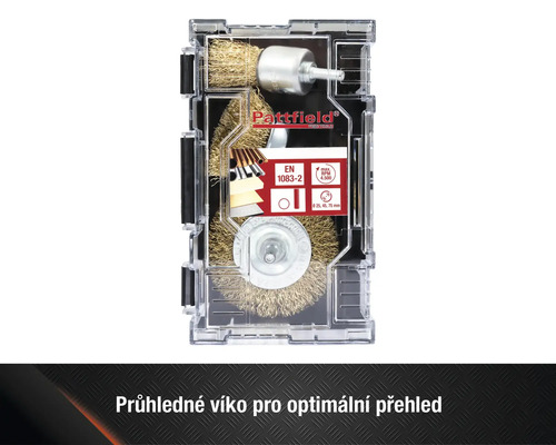 Sada drátěných kartáčů Pattfield v průhledném úložném boxu