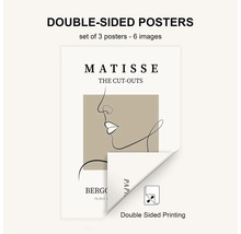 Sada tří oboustranných plakátů s motivy Matisse