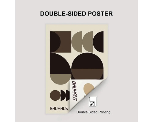 Oboustranný plakát Bauhaus s geometrickými tvary