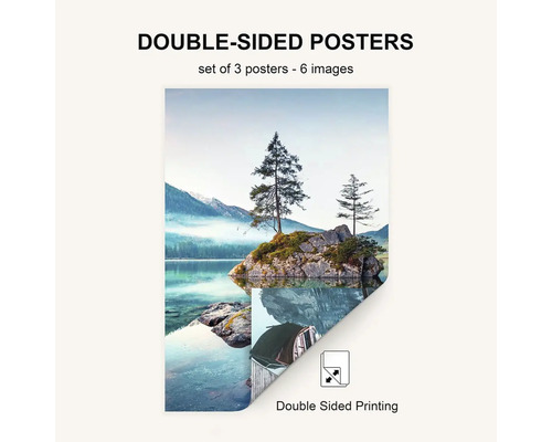 Oboustranné plakáty, sada tří plakátů se šesti obrázky