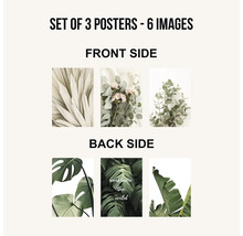 Sada tří plakátů s rostlinnými motivy