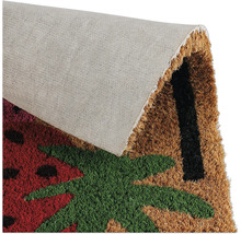 Kokosová rohožka s motivem jahody a palmy