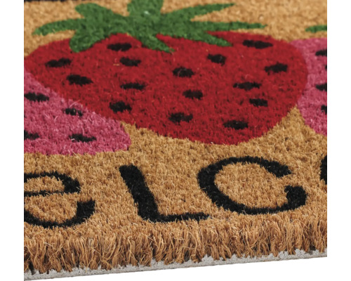 Rohožka se vzorem jahod a nápisem Vítejte