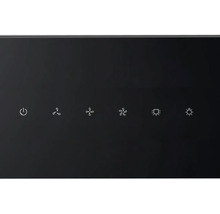Ovládací panel odsavače par s různými symboly