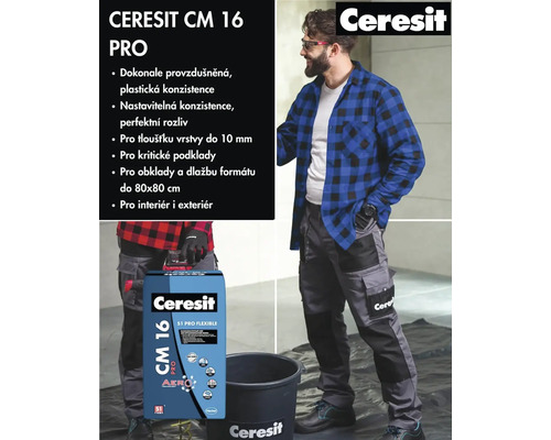 Ceresit CM 16 Pro flexibilní lepidlo na obklady a dlažby v pytli