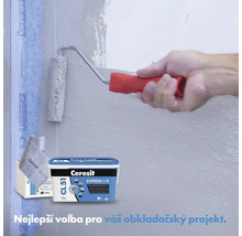 Aplikace těsnicí hmoty Cerisit Express 1-K pomocí malířského válečku