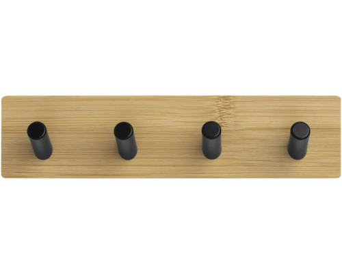 Bambusová šatní lišta se čtyřmi háčky