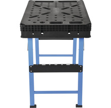 Pracovní stůl se skládacím rámem a odkládací přihrádkou na nářadí